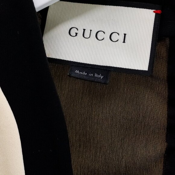 *SOLD* Gucci Black and Ivory Stretch Mini Dress - Picture 4 of 12